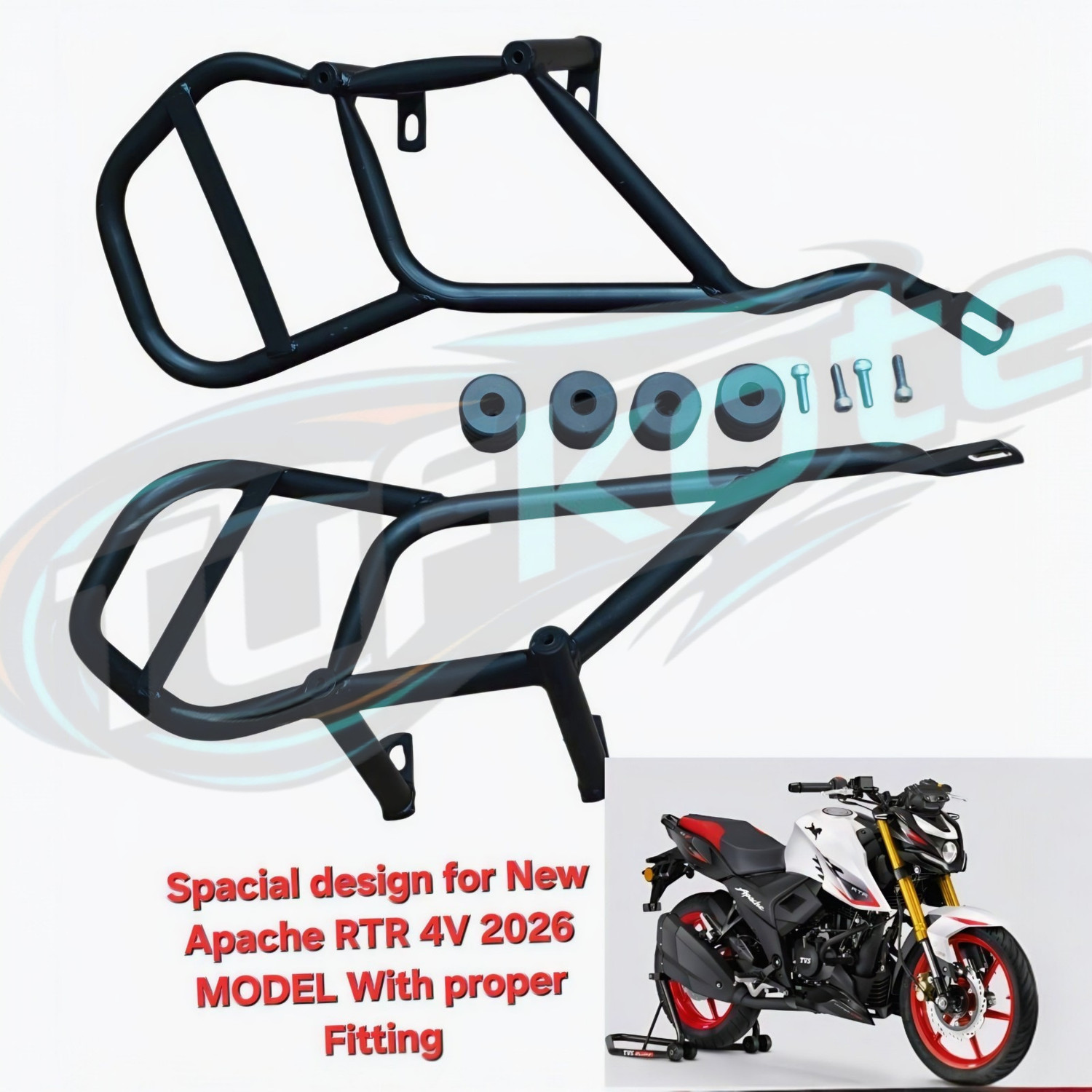 Image of Tufkote HEAVY QUALITY CRASH GUARD FOR DESIGN APACHE RTR 4V 160 NEW MODEL 2026