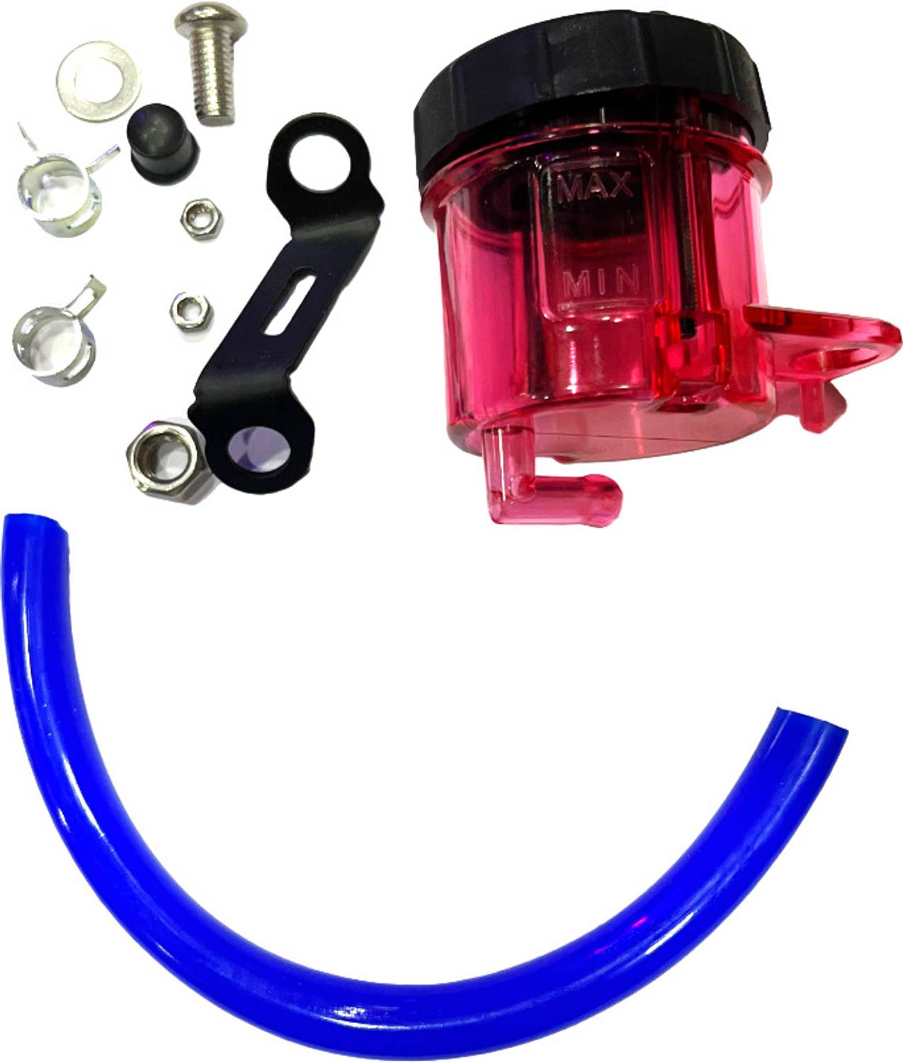 acube mart Universal Motorcycle Brake Clutch tank Fluid Reservoir Oil Tank red guard Handlebar Hand Guard