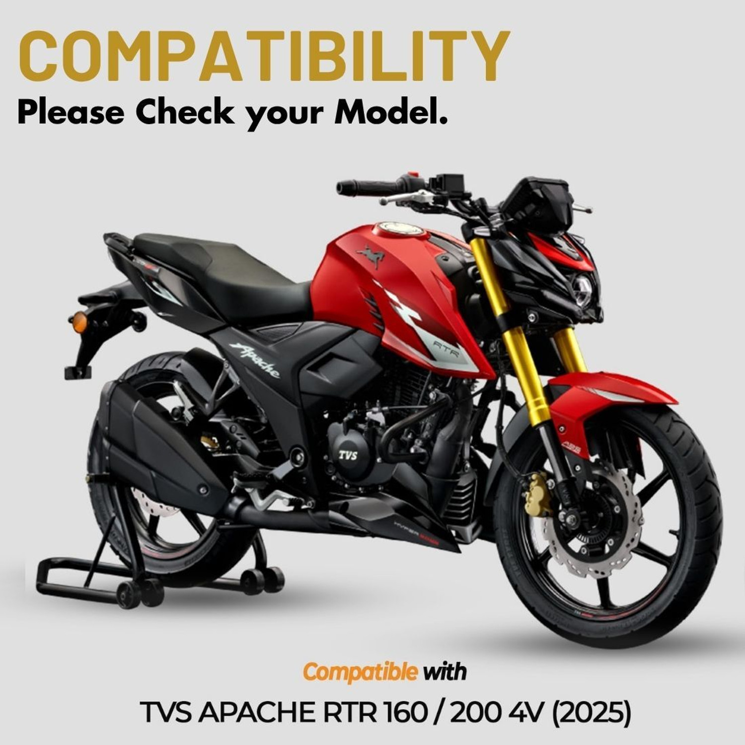 Image of ViewCage Screen Guard for TVS APACHE RTR 160, TVS APACHE 200 4V 2025