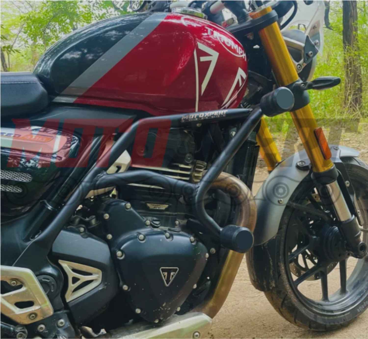 Image of MotoXpert Triumph speed 400 Bike Crash Guard