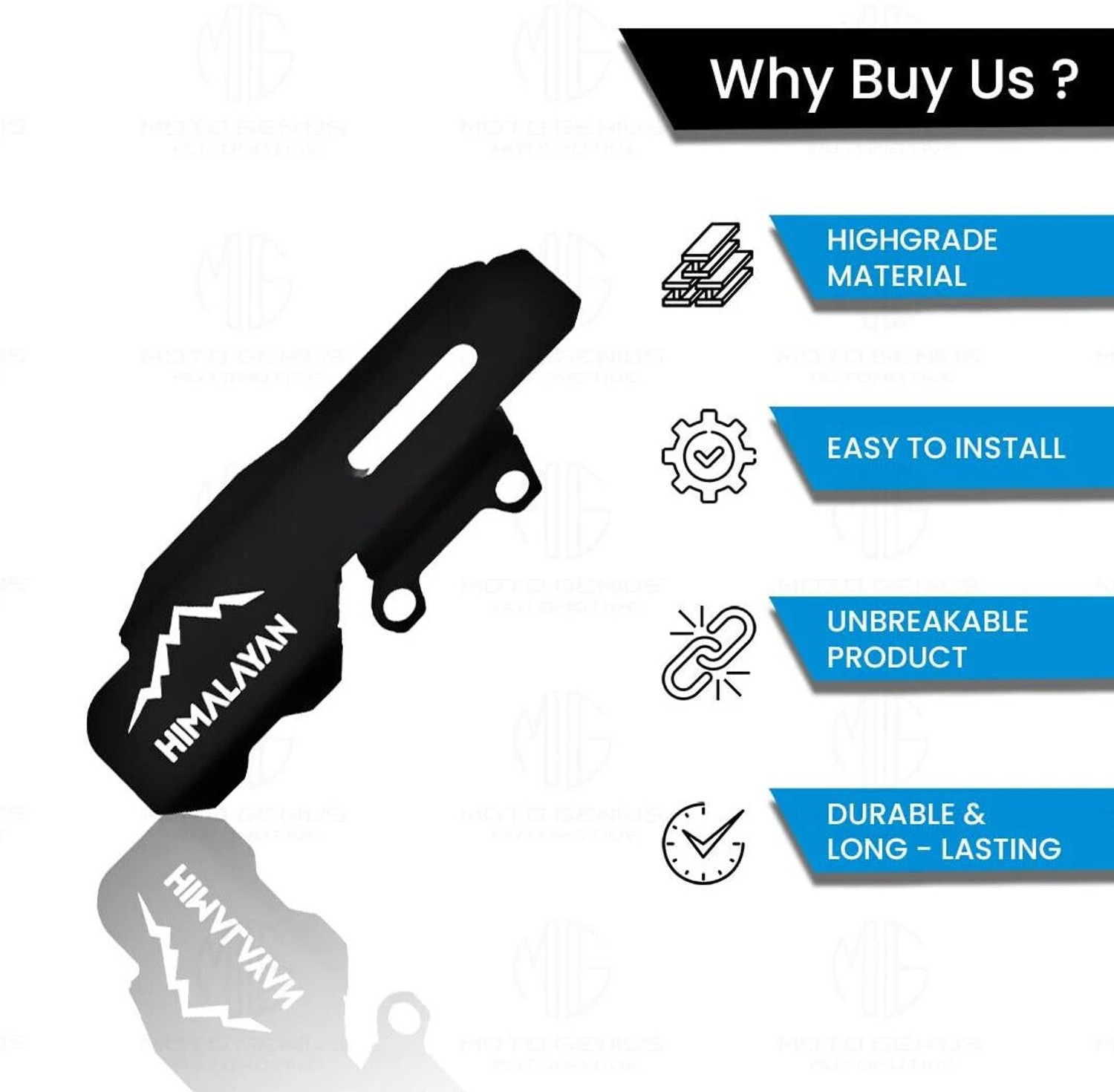 Image of Moto Genius Metal Master Cylinder Guard for RE Himalayan 450 Bike Crash Guard