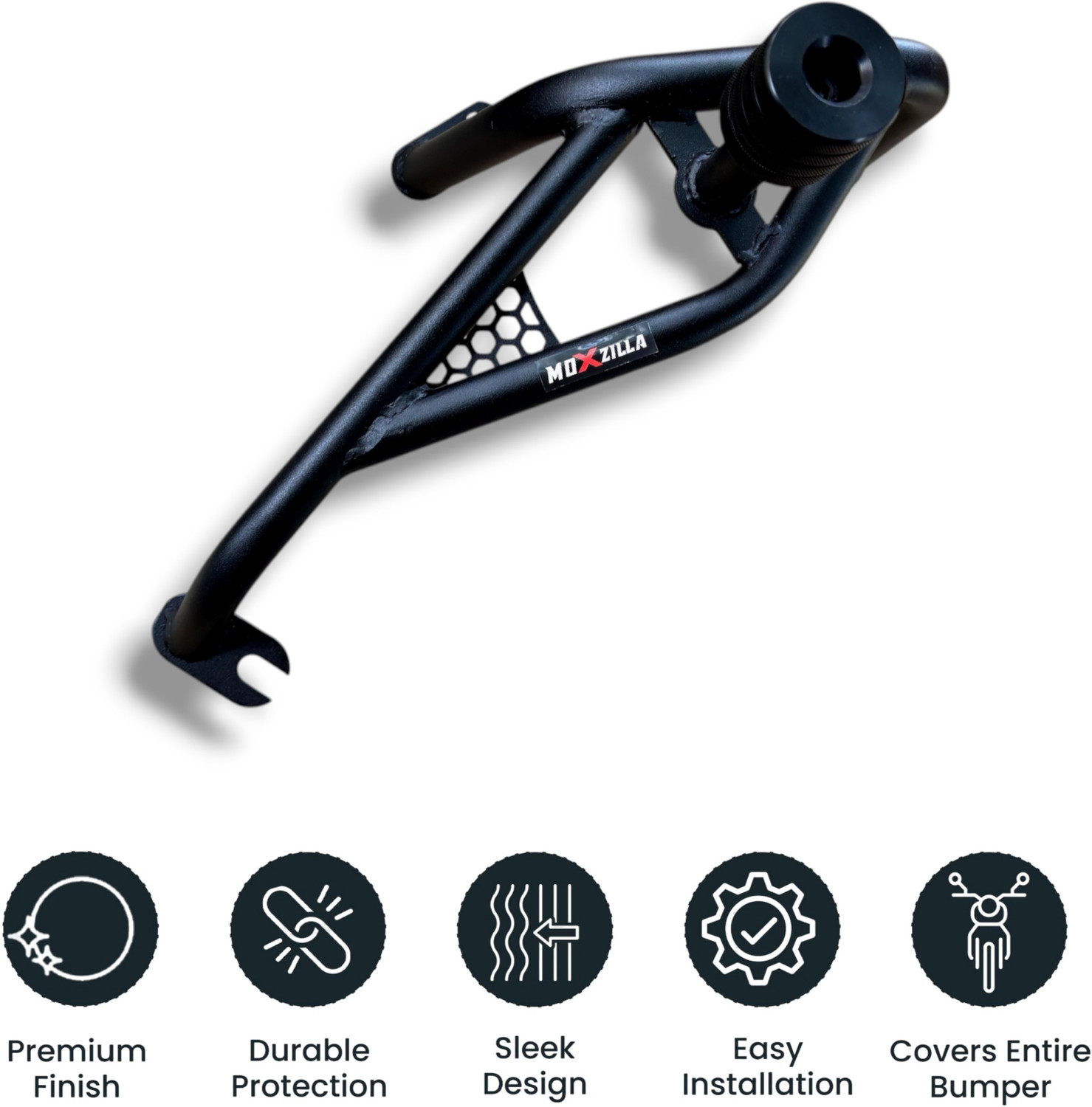 Image of MOXZILLA Shark Crash Guard for MT-15 Suitable for All Version Bikes (Black)