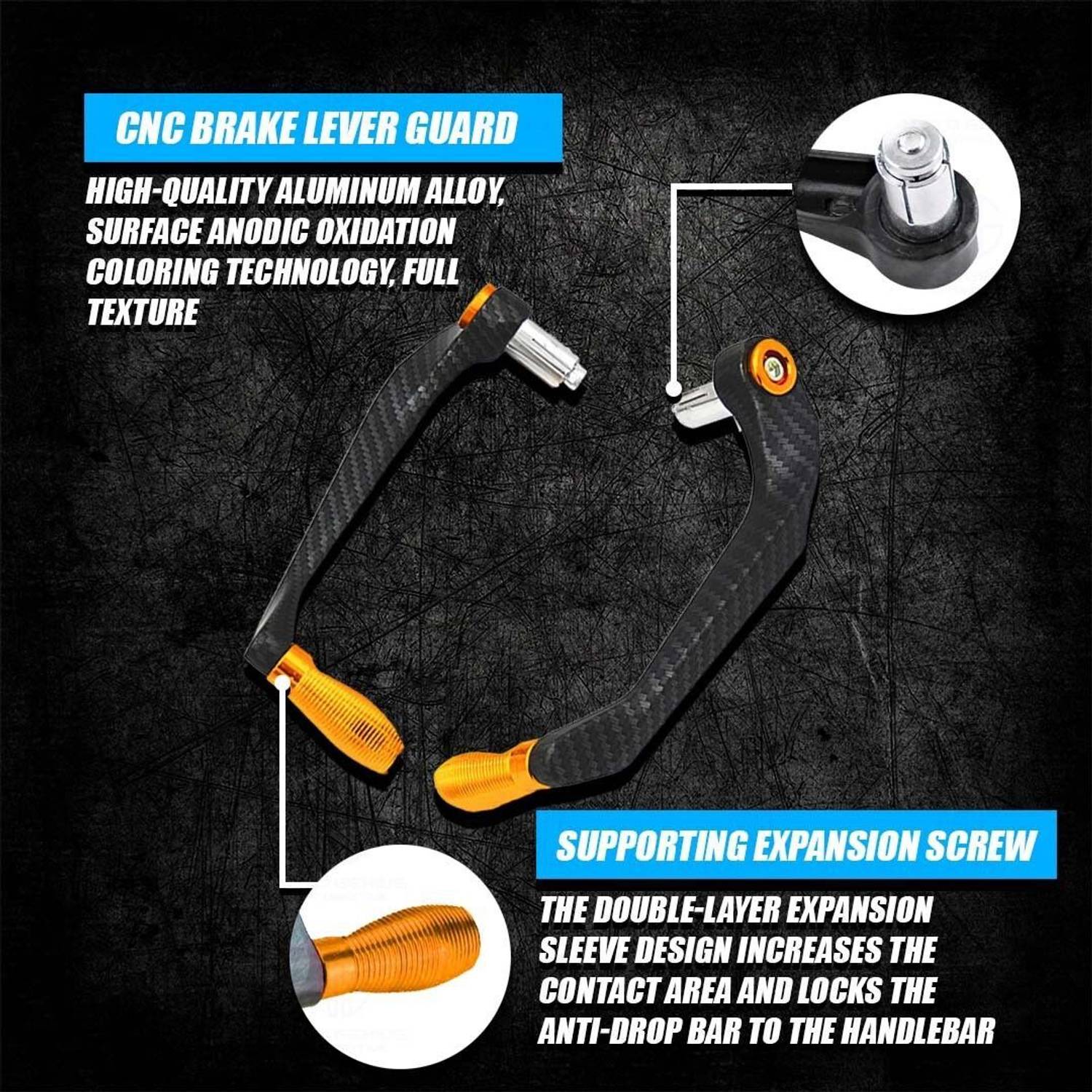 Moto Genius Universal Handlebar Guard (Gold) - Image 3
