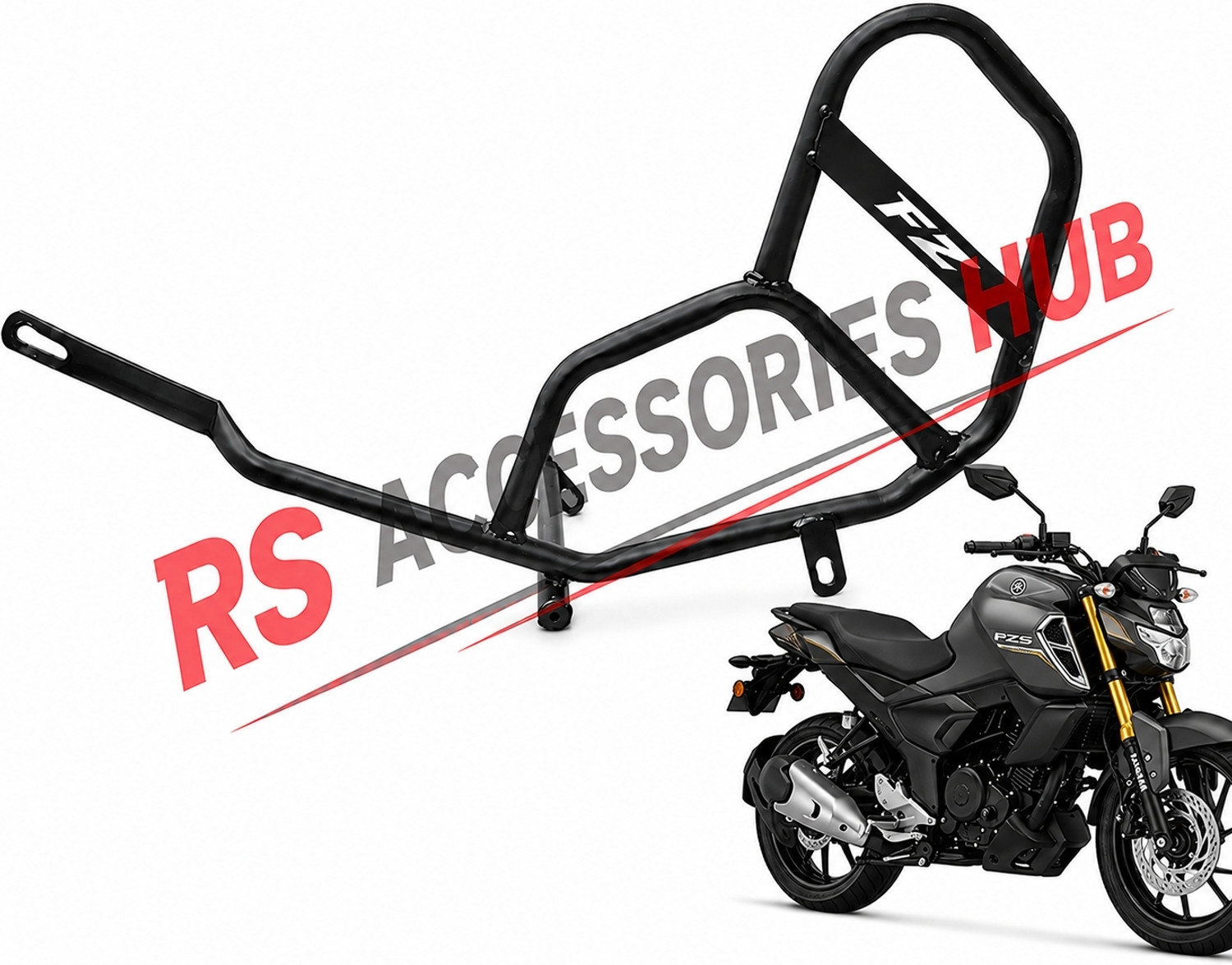 Image of RS ACESSORIES HUB Heavy Metal Leg Guard Compatible for Yamaha FZ-S V3 V4 Bike Crash Guard (Yamaha)