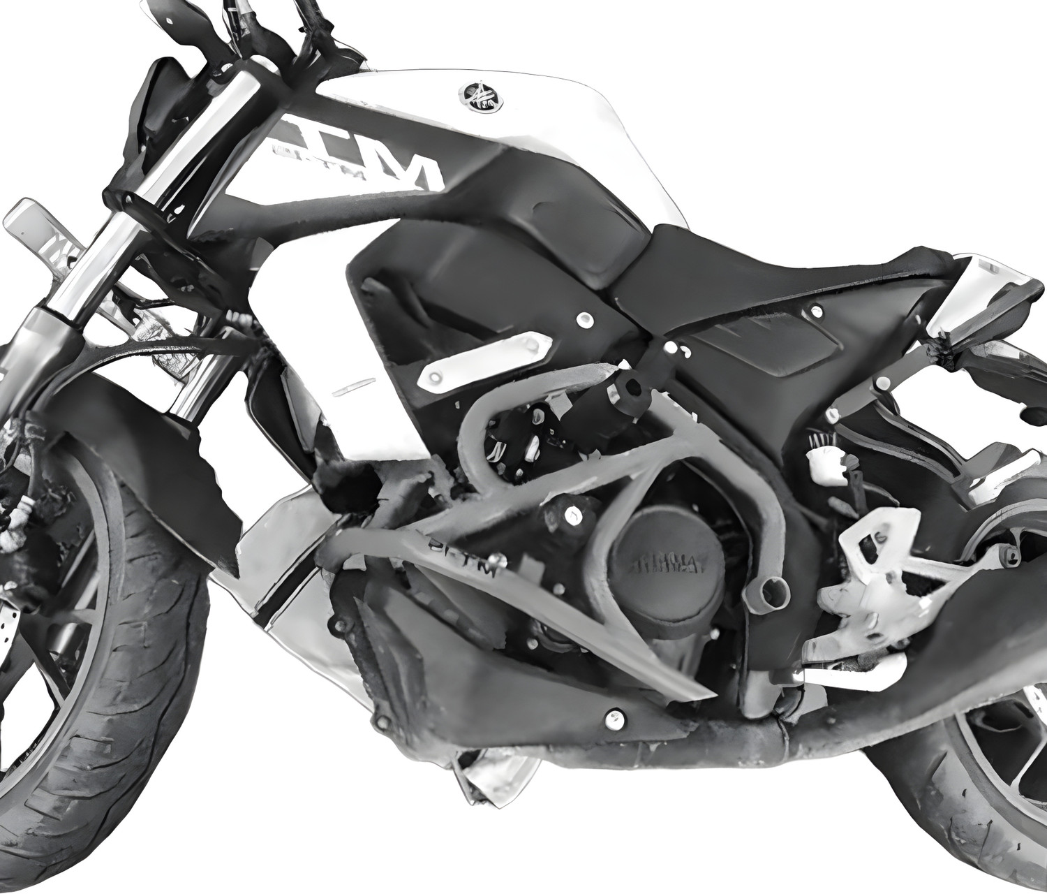 Image of RS ACESSORIES HUB MT-15 NEW. Crash Guard Guard Frame 4Slider for Yamaha MT-15 BS4 or BS6 Models