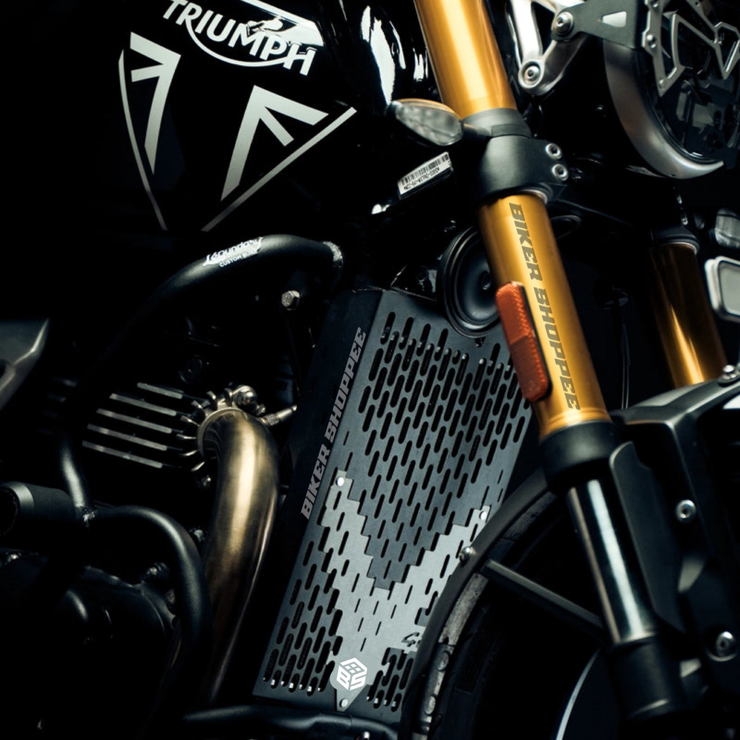 Image of BIKER SHOPPEE TRIUMPH SPEED 400 RADIATOR GUARD Bike Radiator Guard