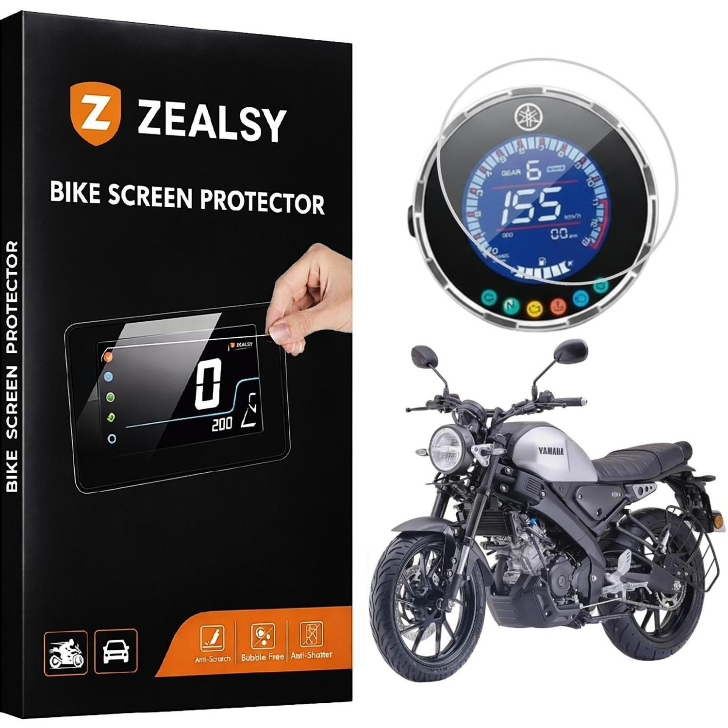 Image of Zealsy Screen Guard for XSR 155 Display Digital Speedometer Protector Bike Display Screen Guard