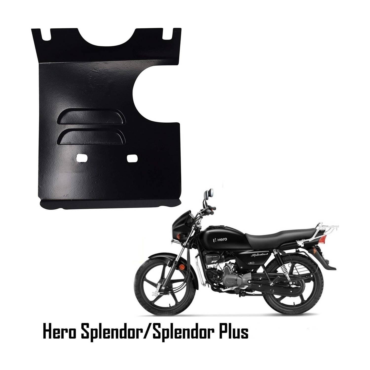 Autoladders ENGINE PLATE SAFETY GUARD FOR HERO SPLENDOR PLUS/PRO Bike Engine Guard