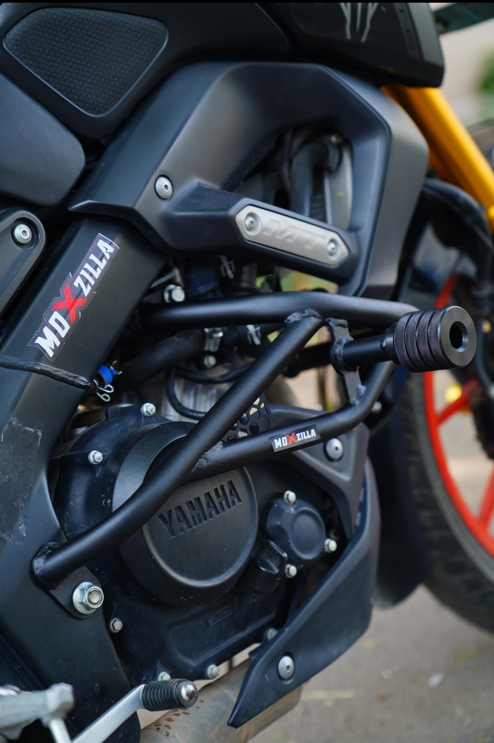 Image of MOXZILLA Shark Crash Guard for MT-15 Suitable for All Version Bikes (Black)