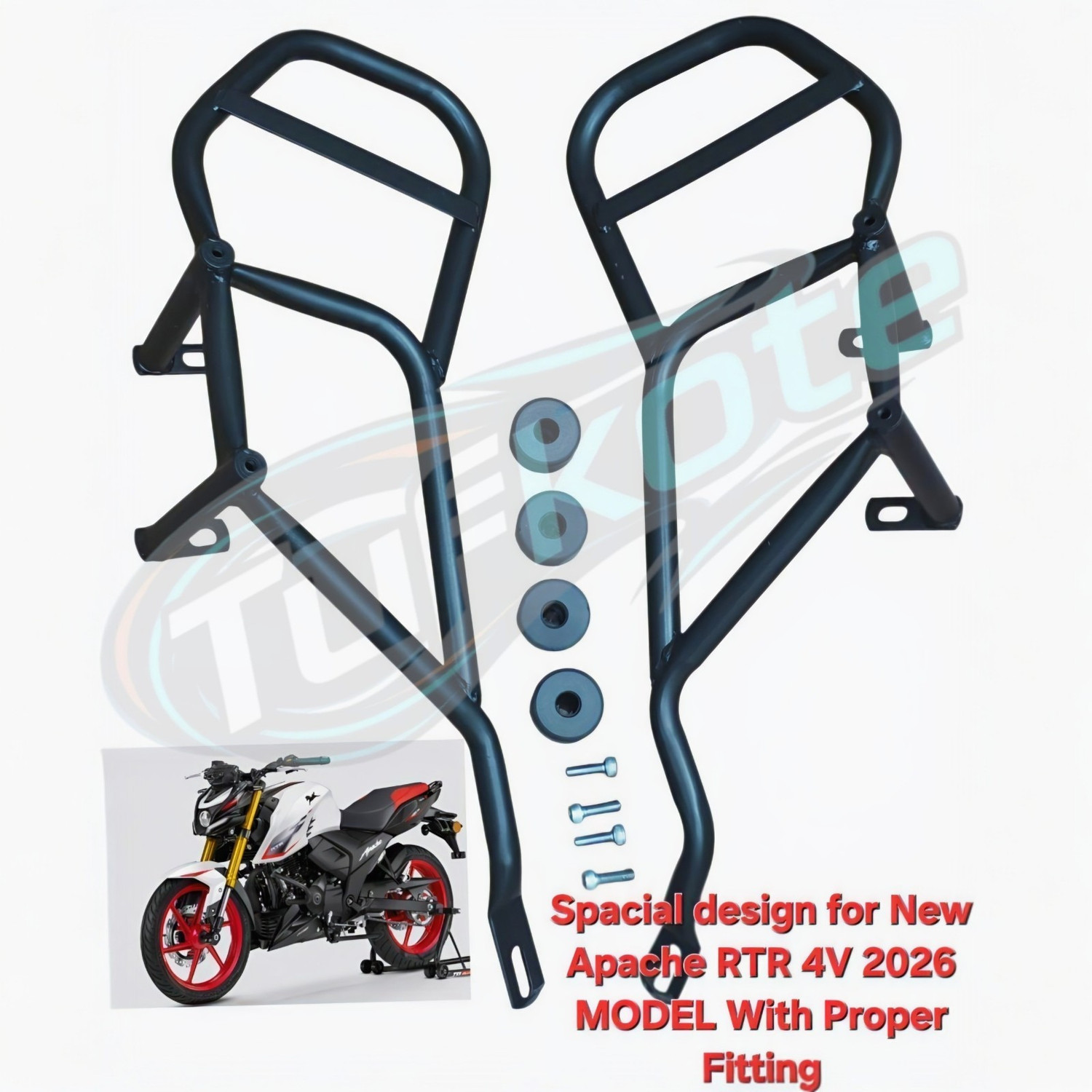 Image of Tufkote HEAVY QUALITY CRASH GUARD FOR DESIGN APACHE RTR 4V 160 NEW MODEL 2026