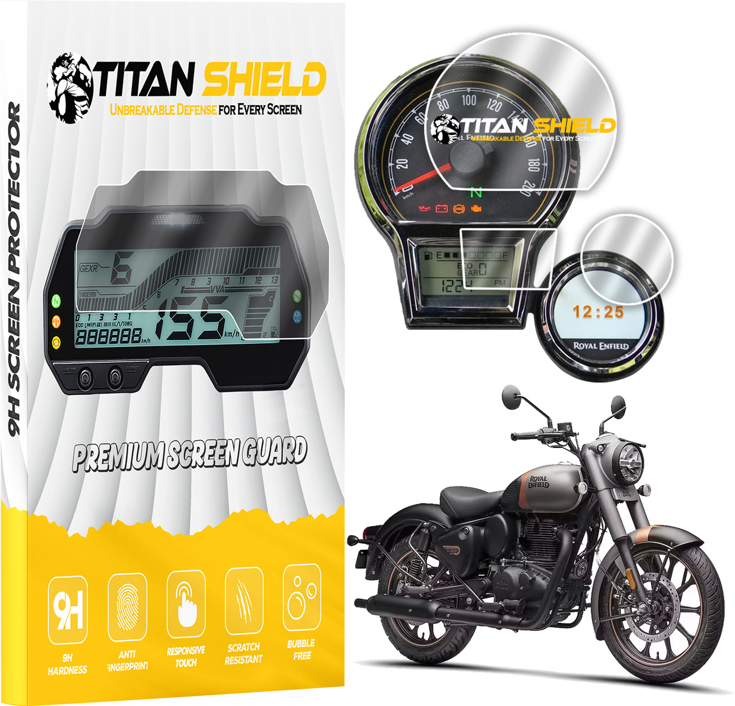 Image of Titan Shield Royal Enfield Reborn Classic 350 2022+ Bike Crash Guard