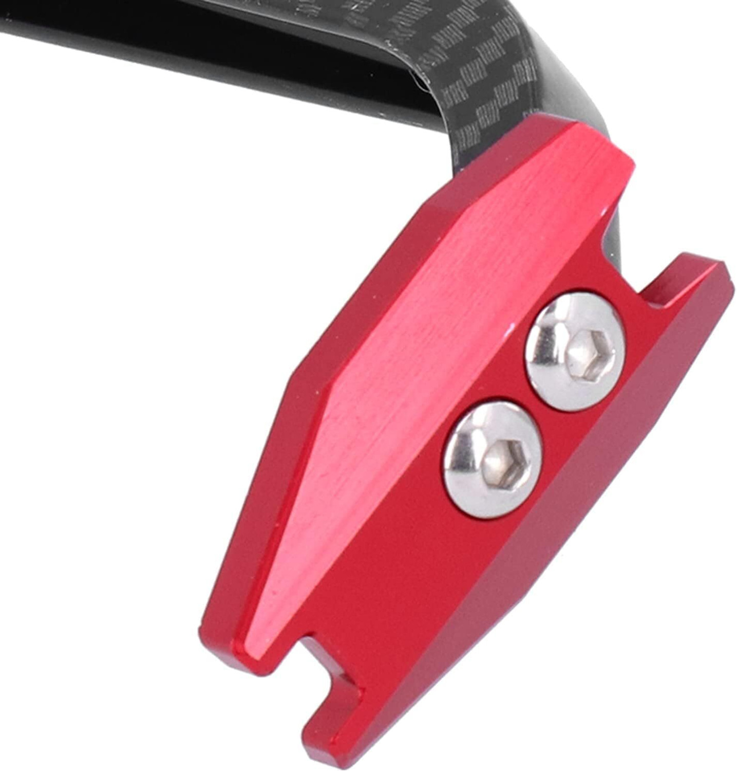 Image of ASRYD Bike Handlebar Hand Protector Carbon Color Metal Body Heavy Hand Protection Red Handlebar Hand Guard