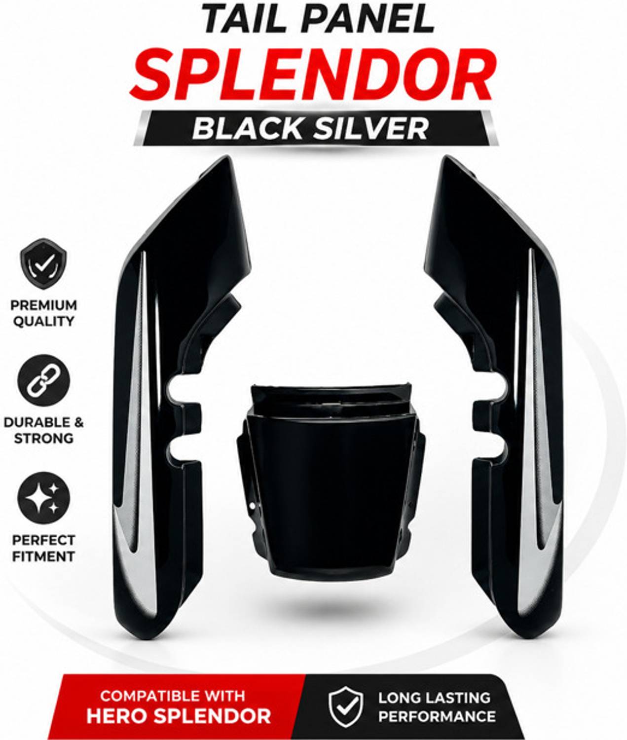 MAXXELL Tail Panel Crash Guard for Splendor Plus - Image 1