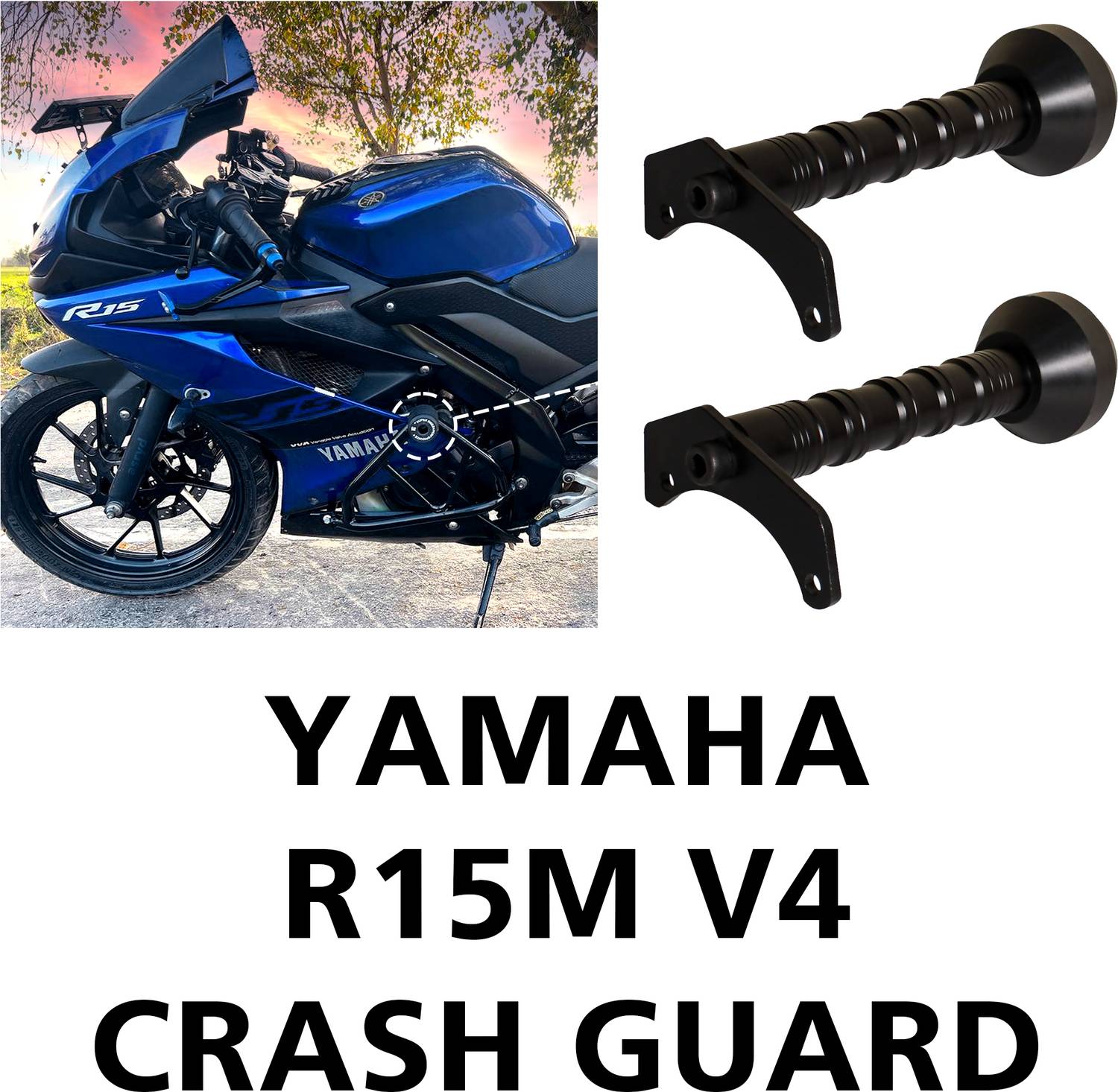 ASRYD YAMAHA R15M V4 CRASH GUARD