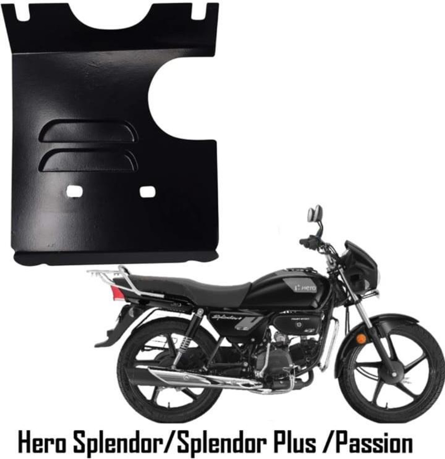 Image of Gaurifasion ENGINE PLATE SAFETY PLATE FOR HERO BIKES SPLENDOR+ Bike Engine Guard