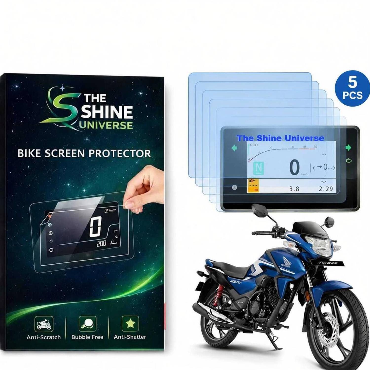 THE SHINE UNIVERSE NEW 2025 HONDA SP125 Bike 2025 [Not Tempered Glass] Bike Display Screen Guard