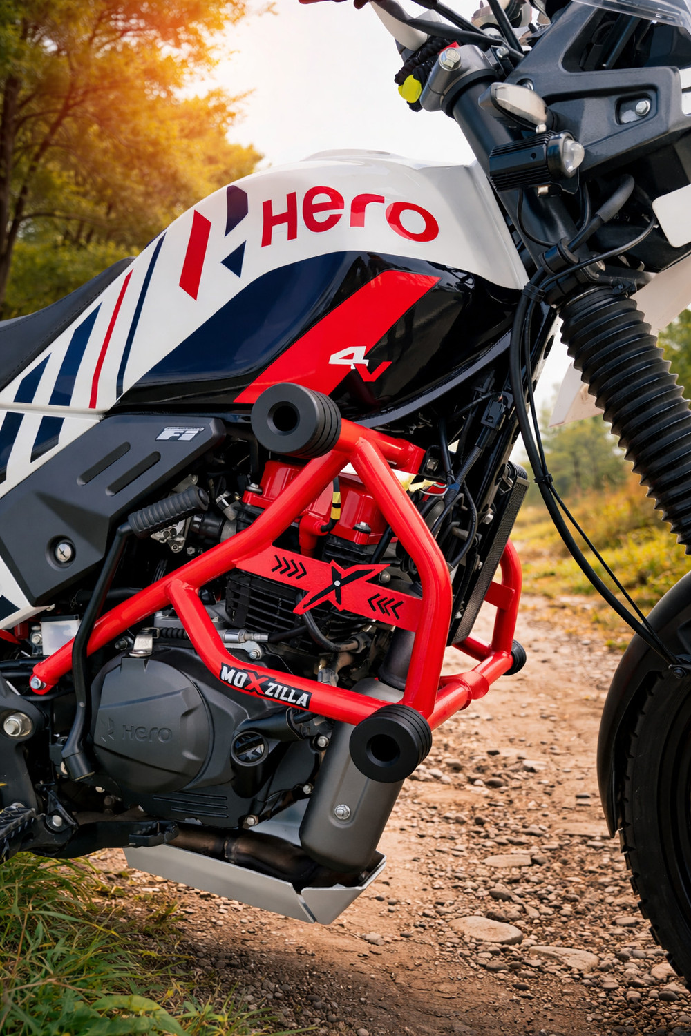 Image of MOXZILLA OFF-ROAD Crash Guard For Xpulse 200 Pro 4V Red