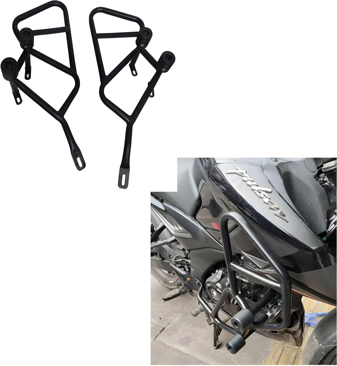 AATRU AUTO Super Heavy Duty Frame With Slider Crash Guard for Pulsar N160/ N250 Bike Fairing Kit