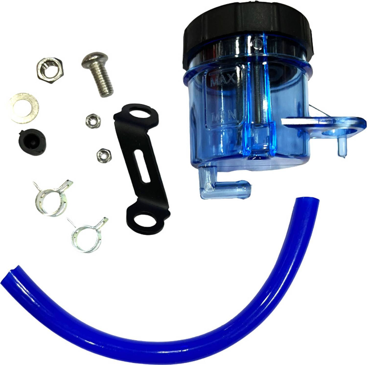 acube mart Universal Motorcycle Brake Clutch tank Fluid Reservoir Oil Tank blue guard Handlebar Hand Guard