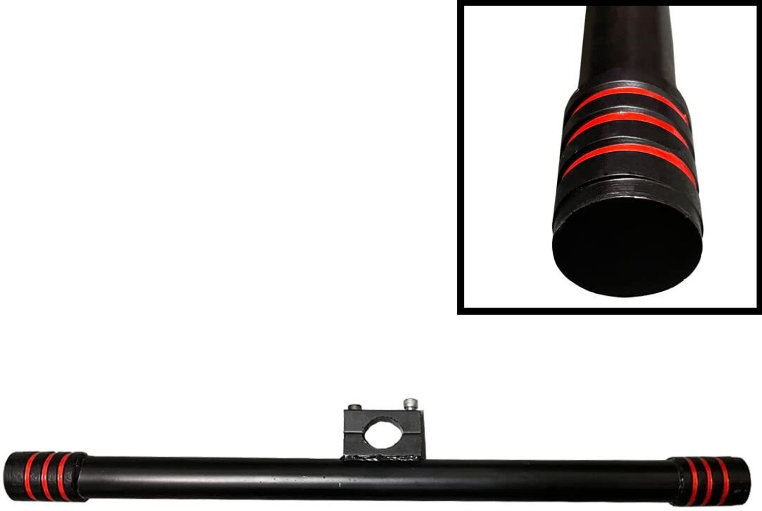 Image of HouseOfCommon Heavy Duty Rod Leg Guard Front Bike Safety Stylish 3 Red Strip royal enfield Bike Crash Guard