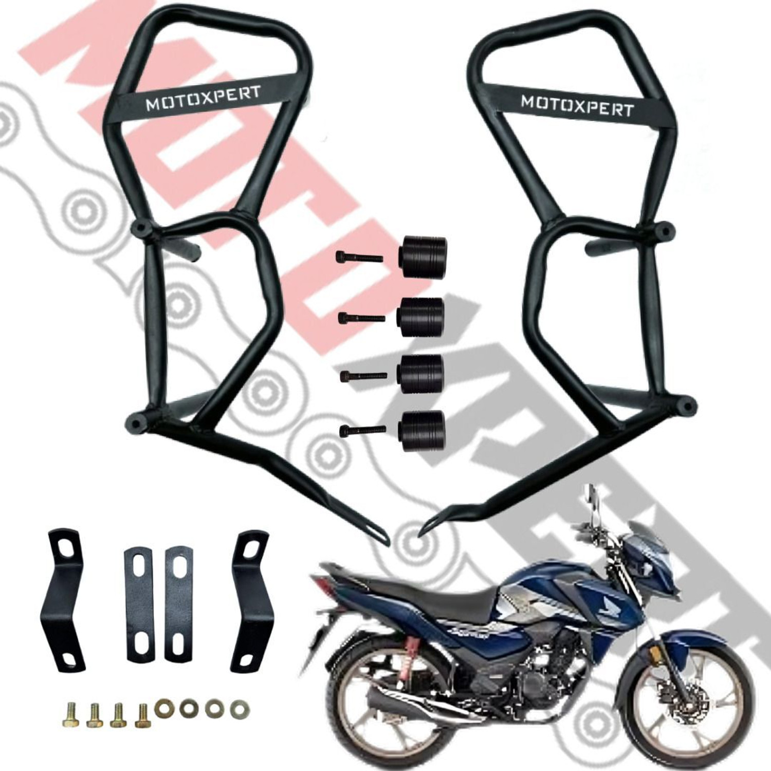 Image of MotoXpert Honda SP 125 Heavy Duty Bike Crash Guard