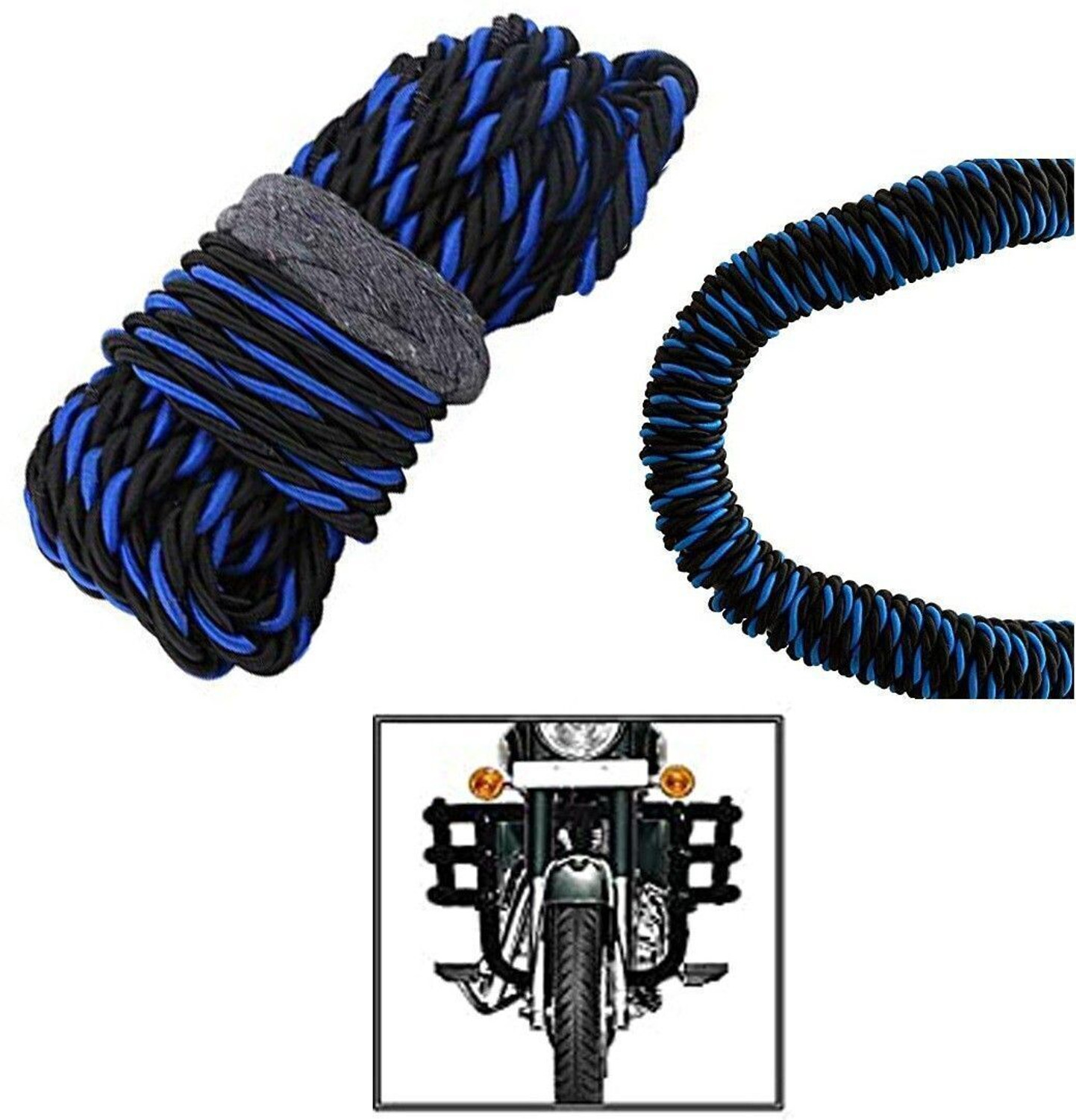 Image of spillfreely Blue Leg Guard Rope,Compitable (pack of 1) Bike Crash Guard Rope