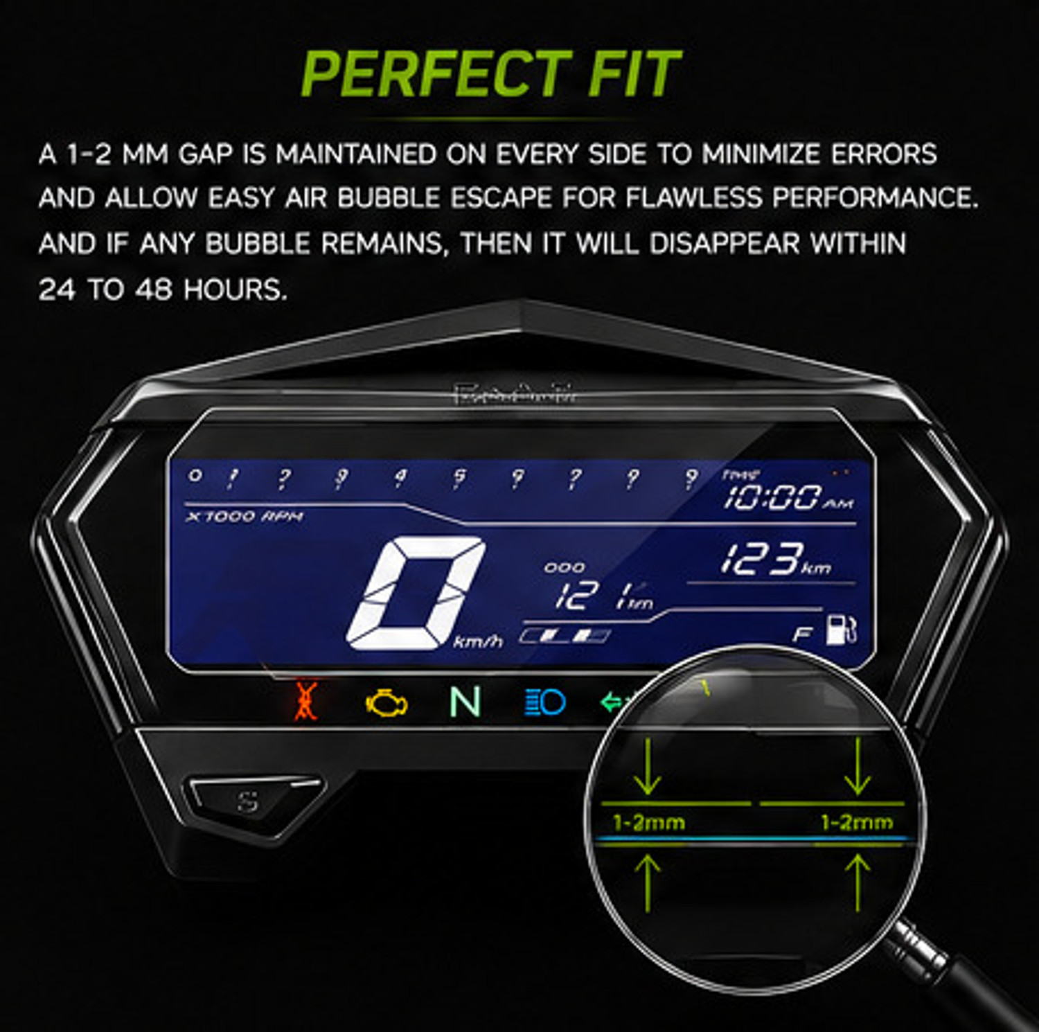Image of ApnaShield Screen Guard For Hero Xtreme 125R [2025] Bike Display Screen Guard