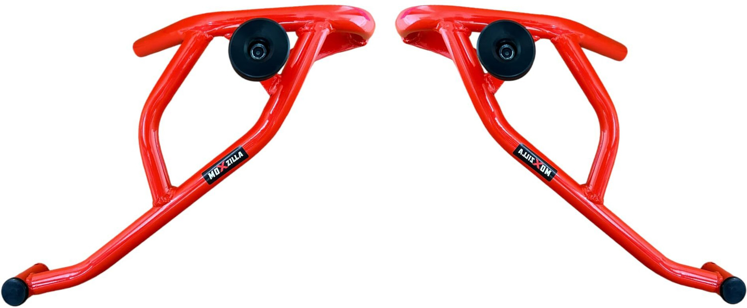 Image of MOXZILLA Shark crash Guard For Apache RTR160 /200 4V (RED) Bike Crash Guard