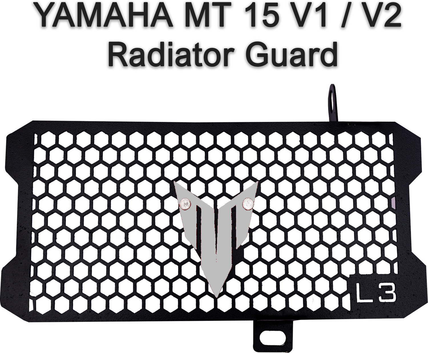 Image of L3 MODZ MT 15 V2 Radiator Guard Silver Colour Bike Radiator Guard