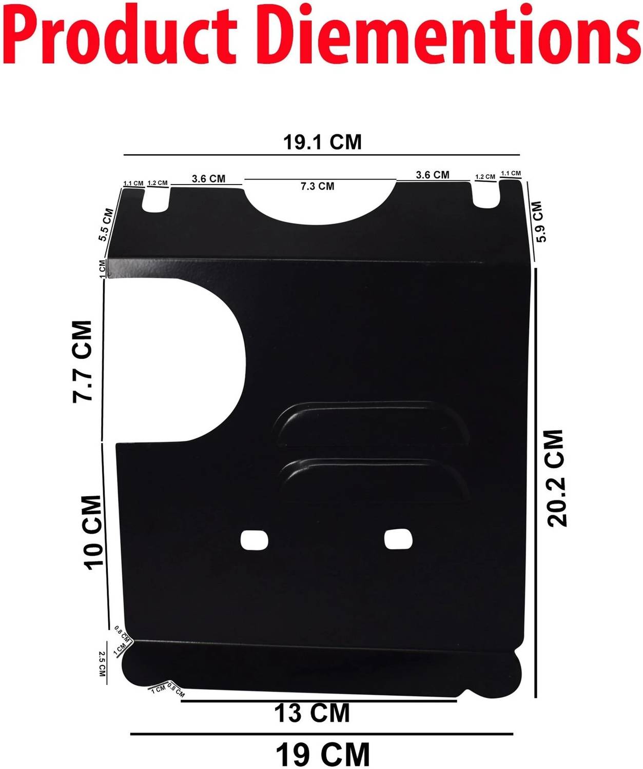 Glam Grab Engine Plate for Hero Splendor+ Black with Silver - Image 2