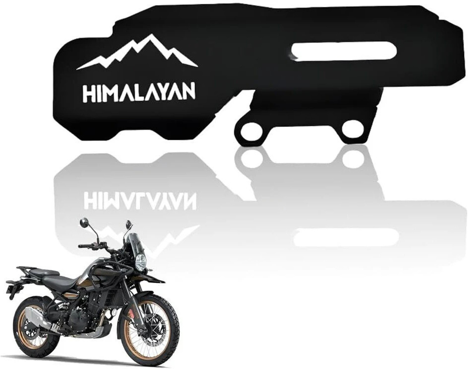 Image of Moto Genius Metal Master Cylinder Guard for RE Himalayan 450 Bike Crash Guard
