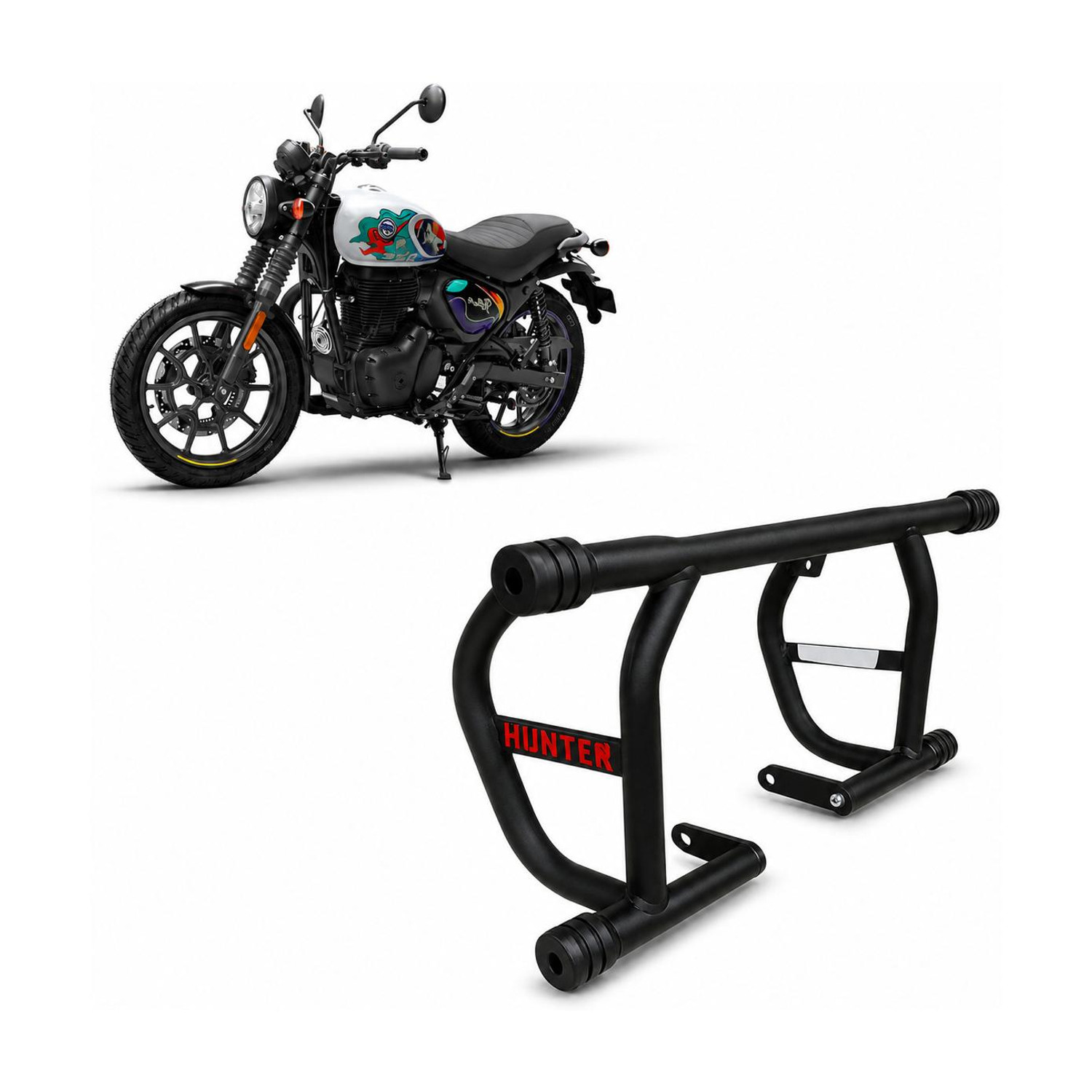 Image of LASERKART STEELHUNTER Crash Guard For Hunter 350 Direct Fit