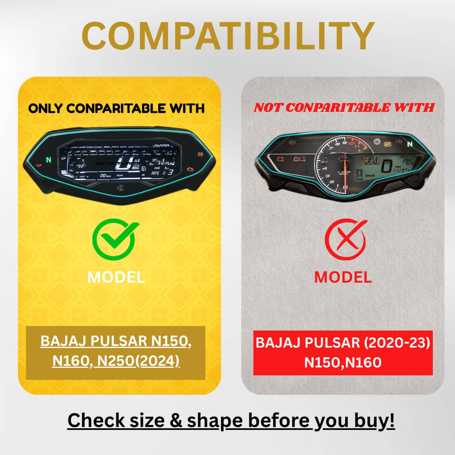 ViewCage Bajaj Pulsar N150| N160| N250 Digital Instrument Cluster