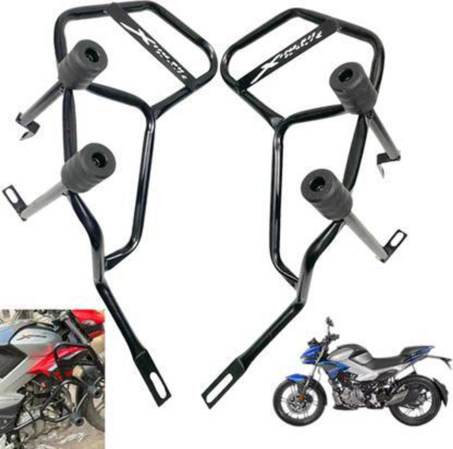 Image of YAKSHITAUTO Heavy Duty Crash Guard with Sliders for Xtreme 125 /125R | Engine Protection Bar