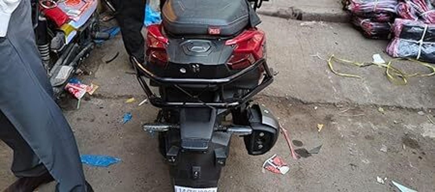 Image of TAA Xoom 125 Motorcycle Crash Guard, Black, Heavy-Duty Protection for Scooter