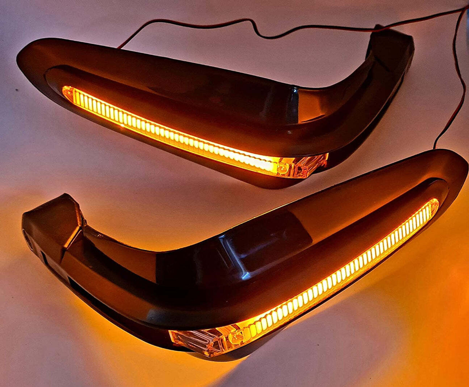 Image of bsddp Universal bike Handguard With Yellow LED Light Bike Crash Guard