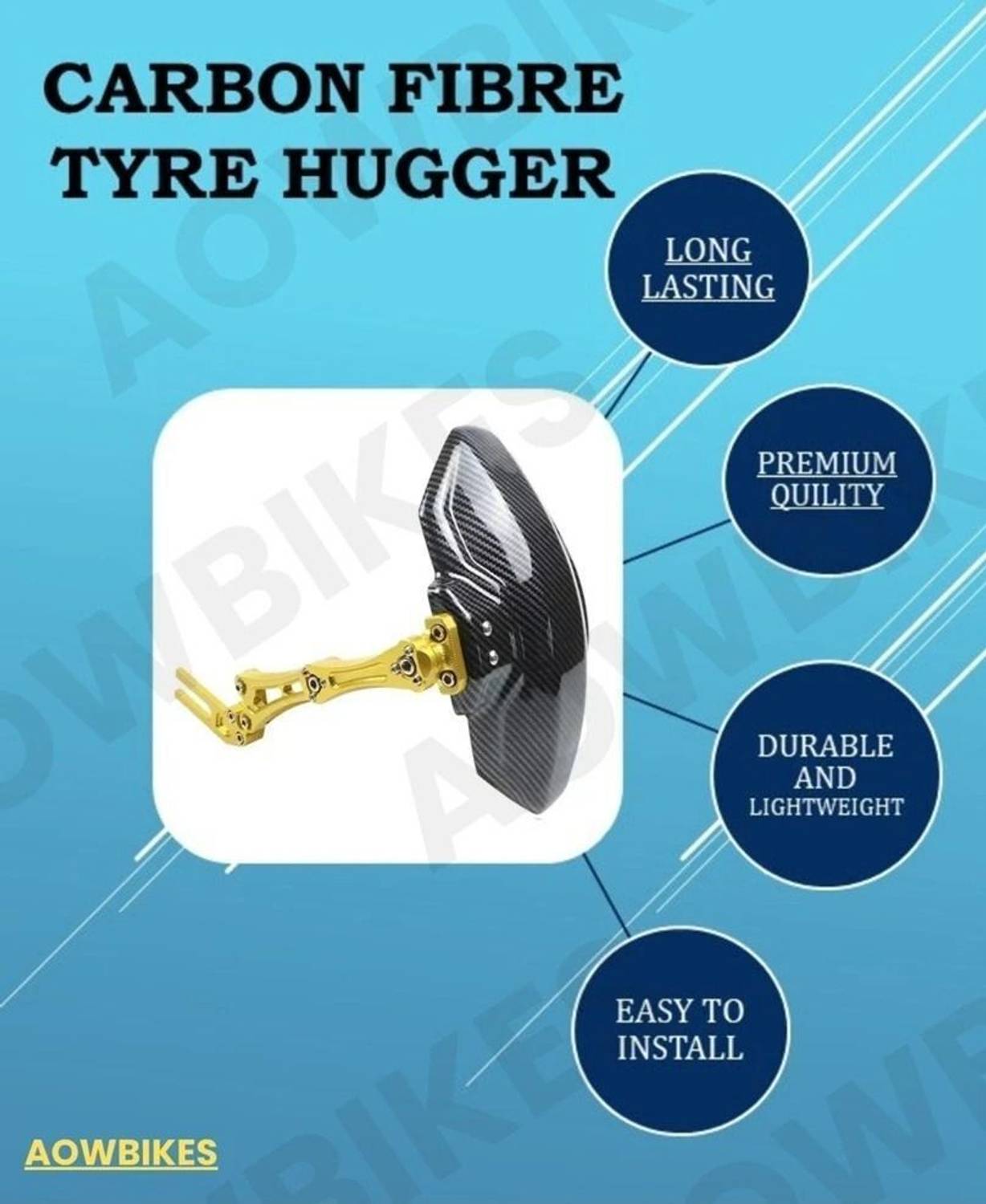 Pa Carbon Tyre Hugger Bike Chain Guard - Image 3
