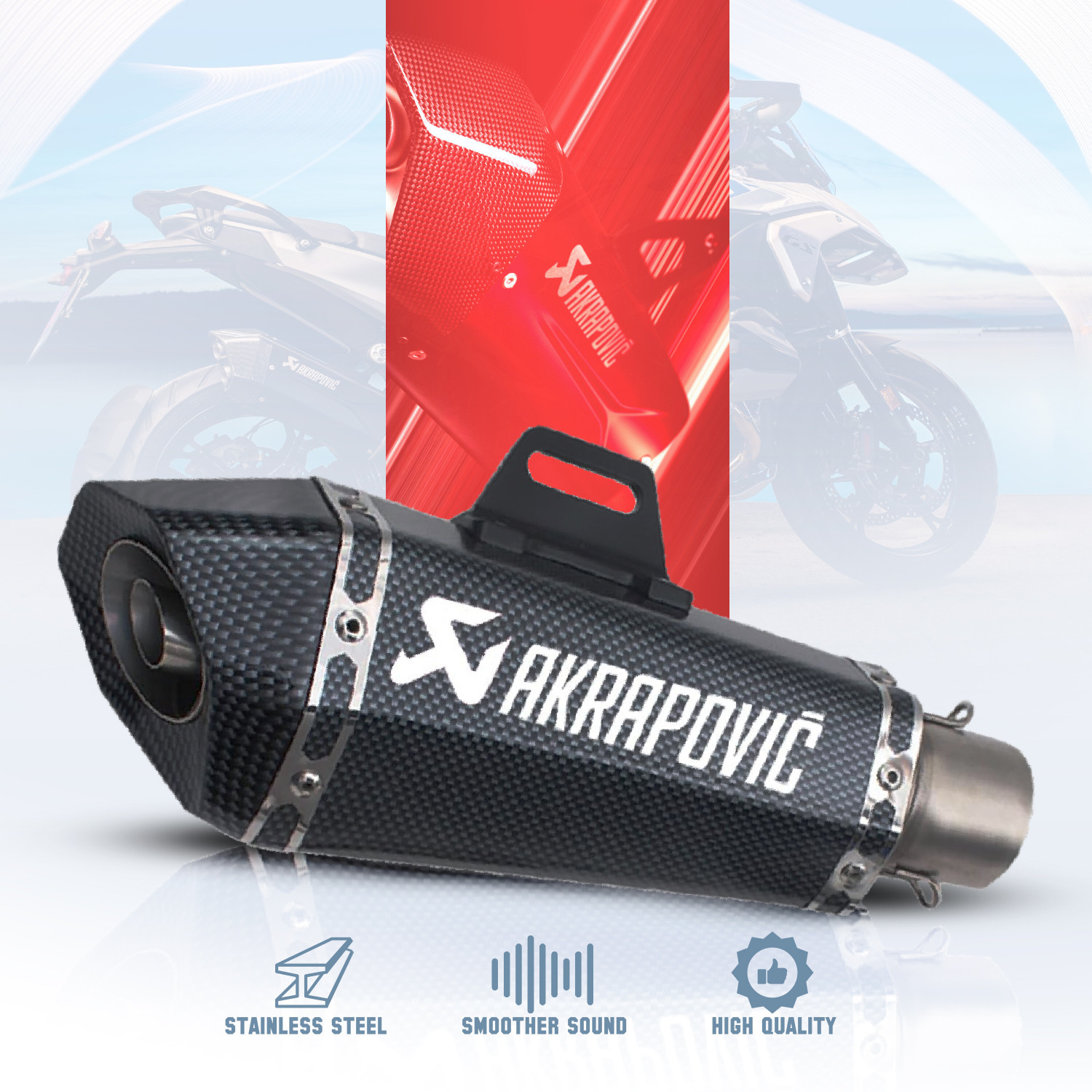 Image of automunk Universal For Bike Universal For Bike Full Exhaust System