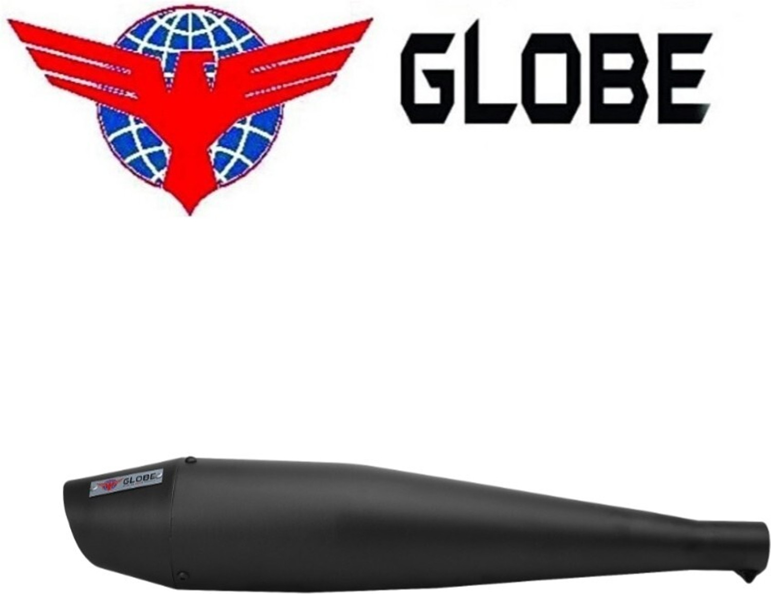 Image of Globe Exhaust DOLPHIN BLACK MODIFY YOUR BIKE & SCOOTY With GLOBE Silencer's India's NUMBER 1 TOP MATERIAL RICH SOUND INDIA KA DILL KARE DHUK DHUK . Royal Enfield, Universal For Bike Classic Desert Storm, Classic 350, Classic 500, Classic, Classic Chrome, Thunder Bird 350, Thunder Bird 500, Super|Thunderbird, Heavy Duty Super XL, Universal For Bike Full Exhaust System