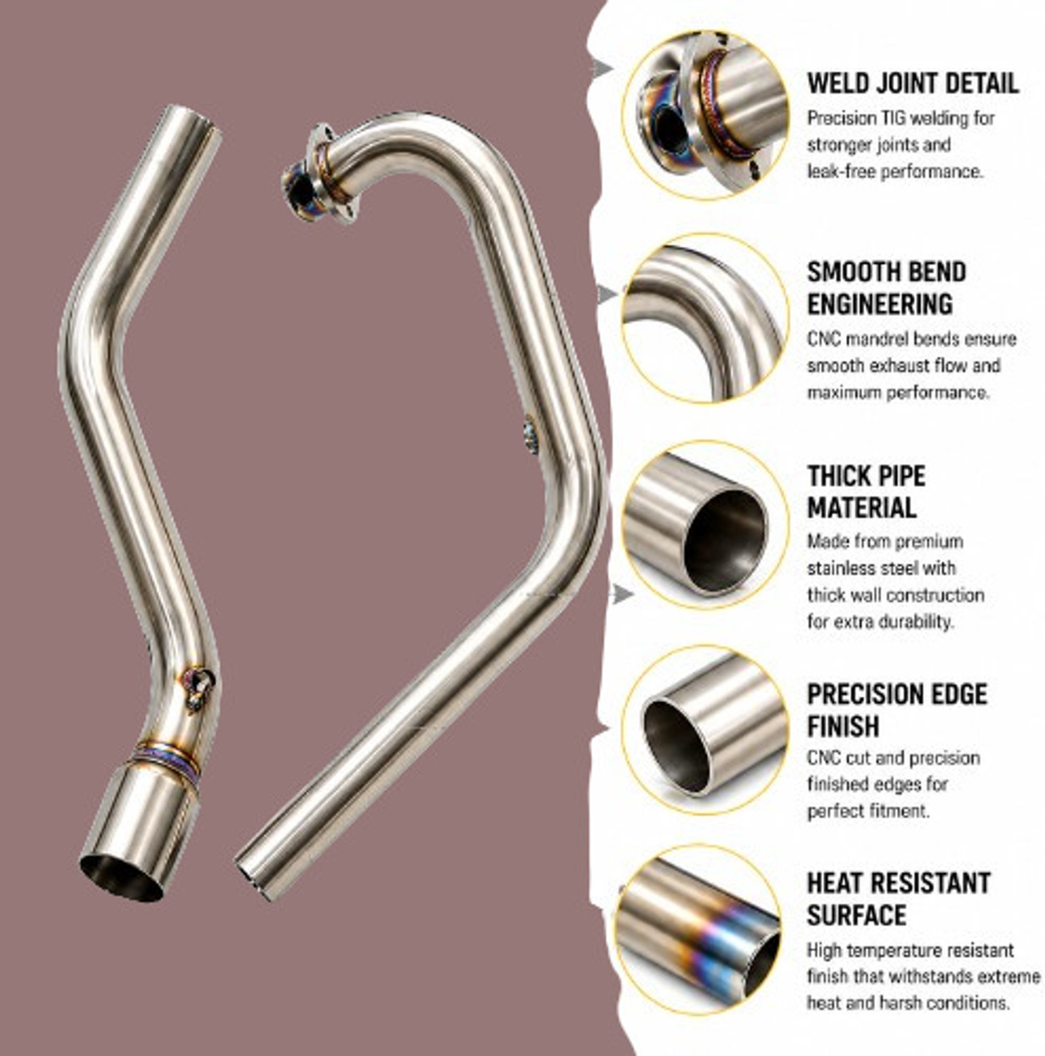 Image of RIDEFURIOUSPERFORMANCE Xtreme 125R Single Sensor Bend Pipe Performance Series Hero NA Full Exhaust System