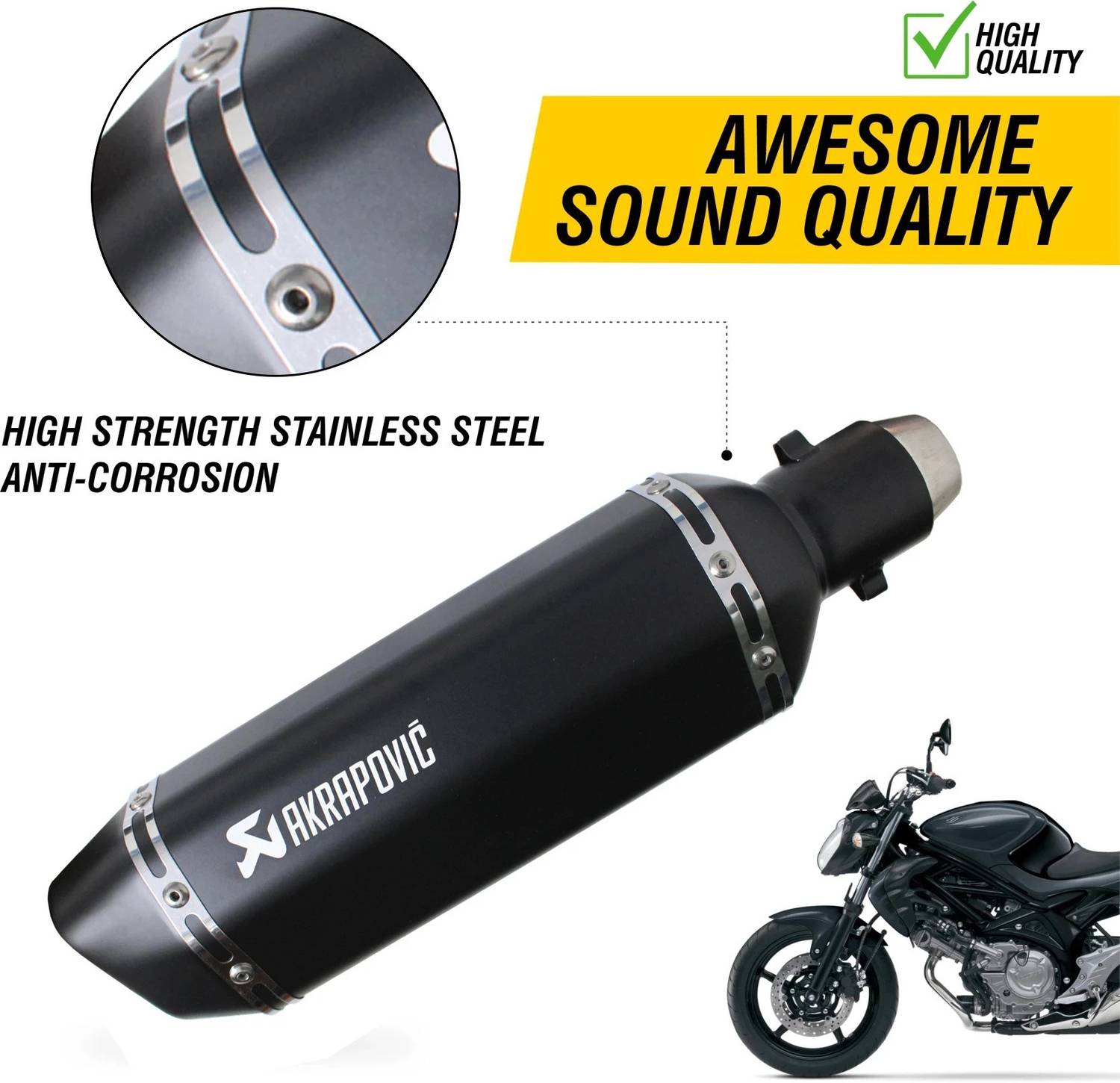 ASRYD Sport Bike Universal Exhaust System - Image 2