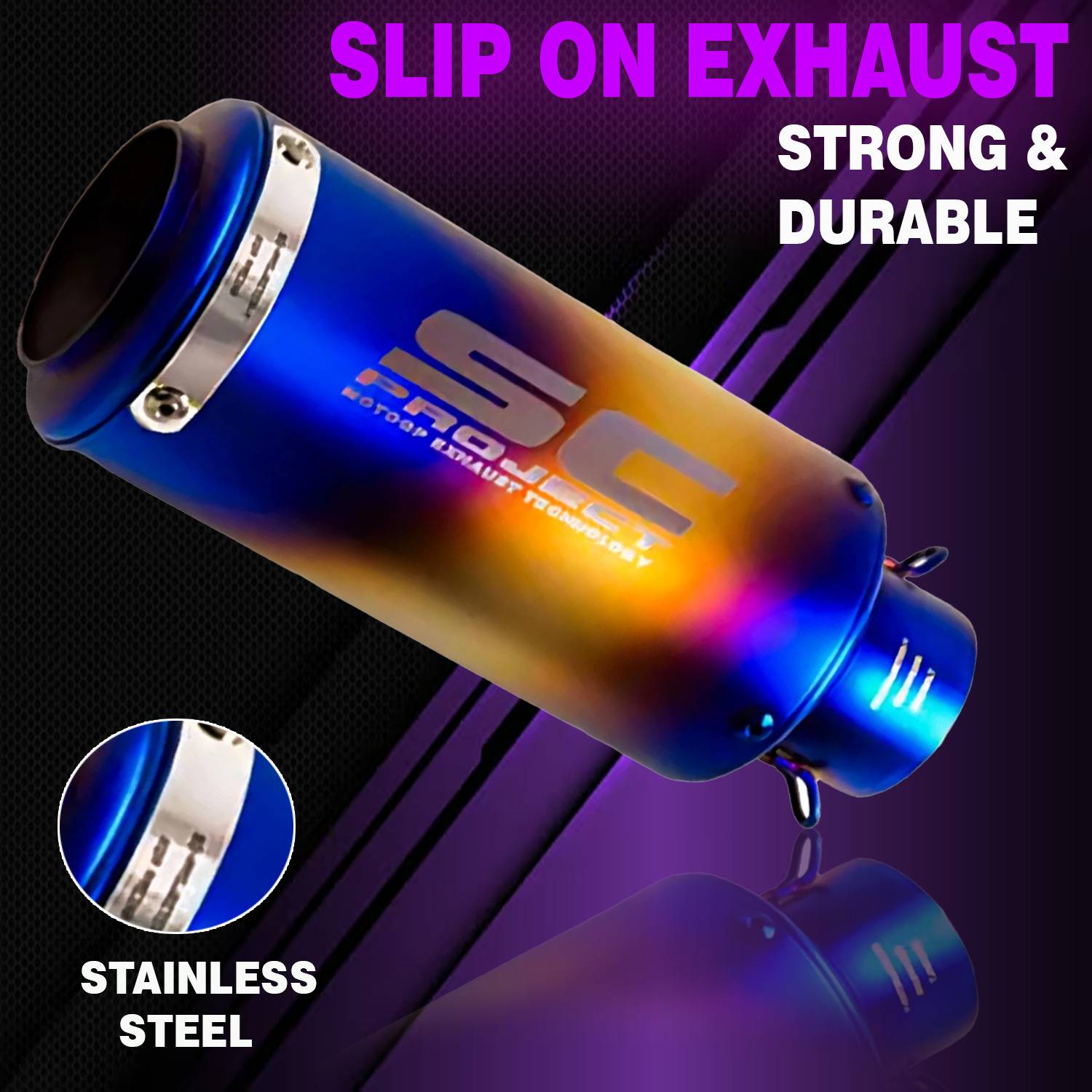 ASRYD Universal Bike Slip-on Exhaust System - Image 2
