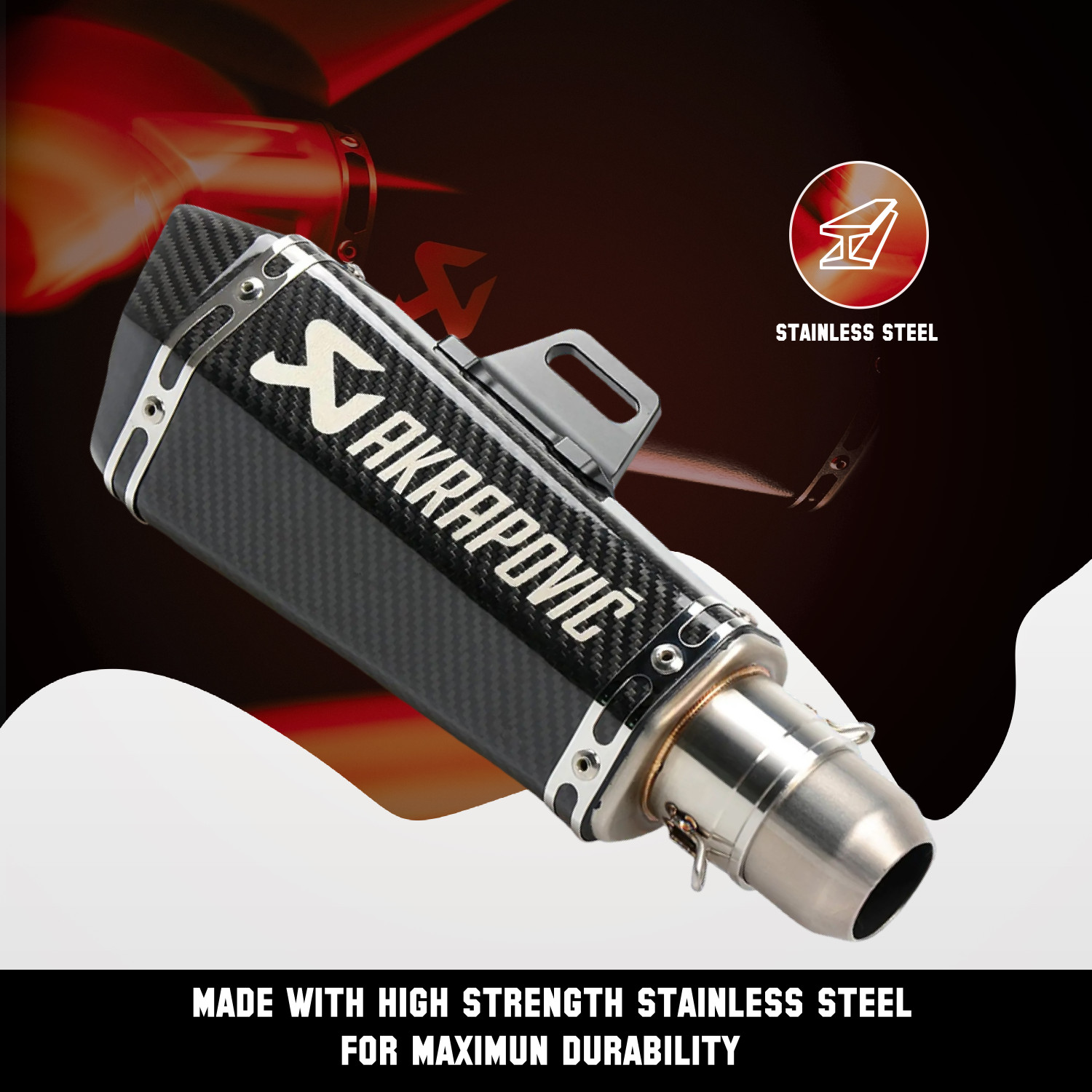 Image of automunk Universal For Bike Universal For Bike Full Exhaust System