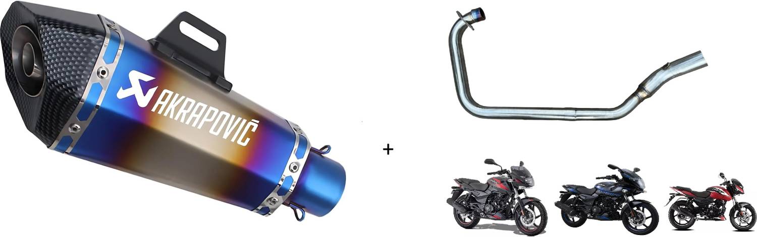 VermsBikers Bajaj Exhaust System for Pulsar 150, 180, 220 - Image 1
