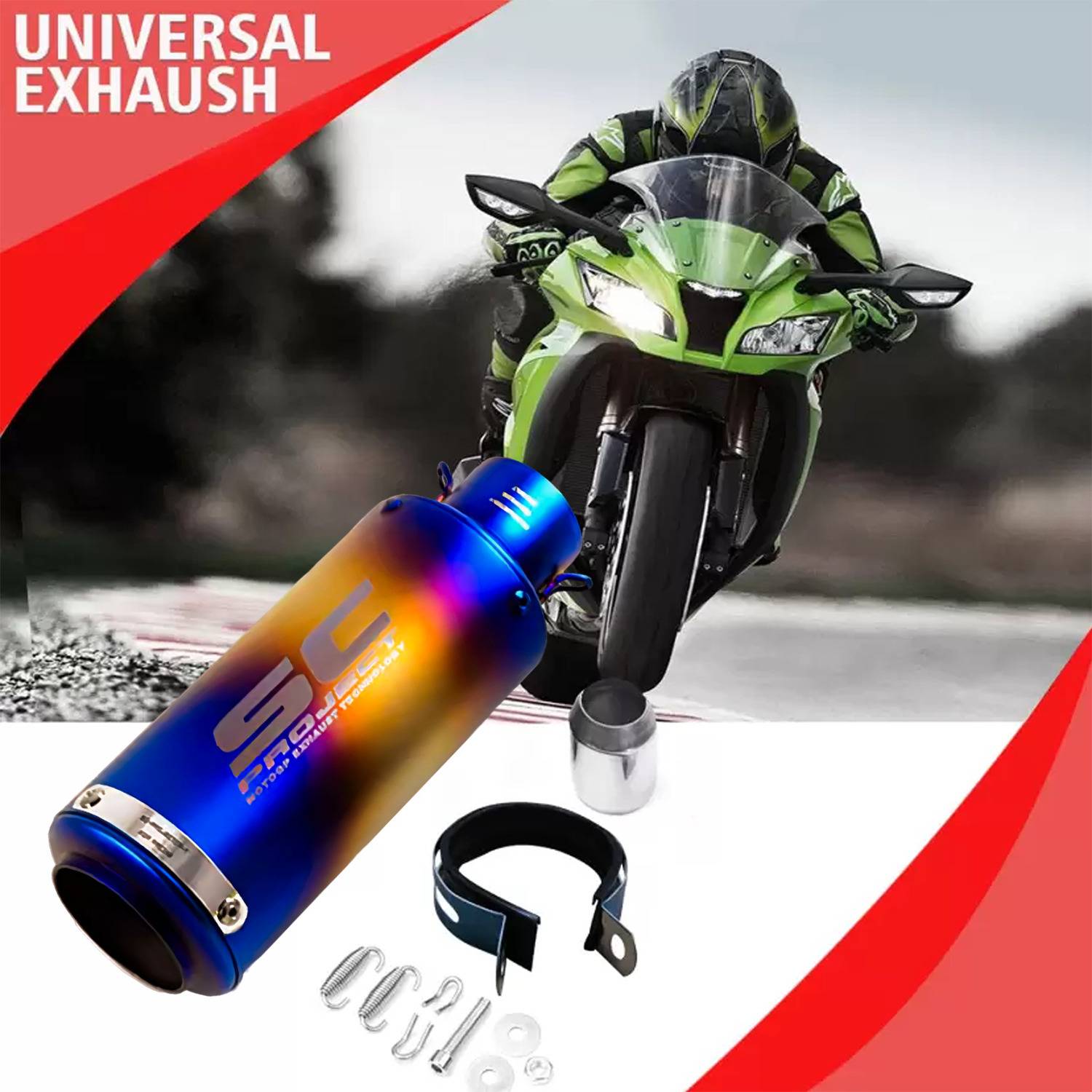 ASRYD Universal Bike Slip-on Exhaust System - Image 4