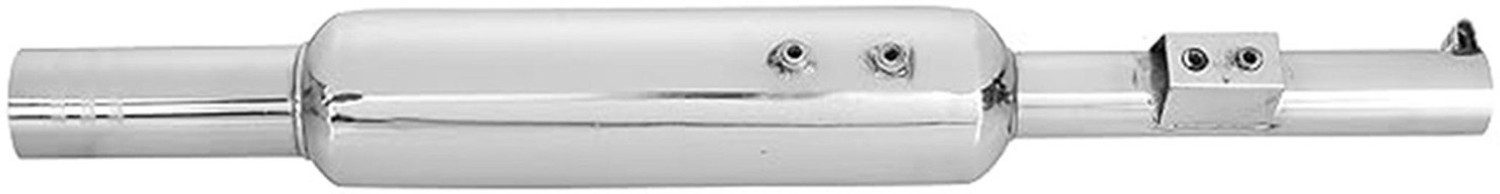 Image of Ridefit Short Bottle Empty Chrome Mini Punjab Exhaust silencer Royal Enfield Classic 350 Full Exhaust System