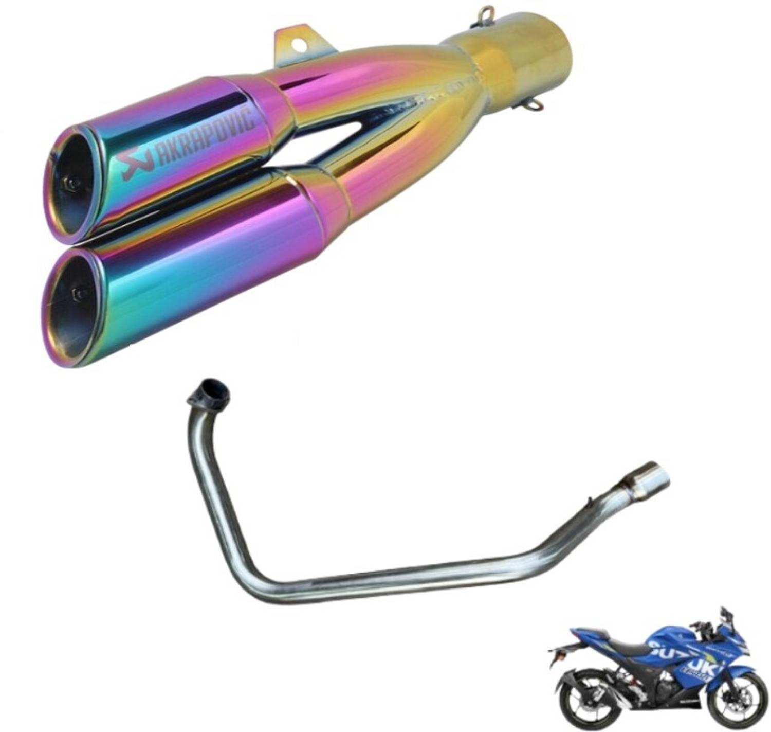 acube mart Gixxer SF 150/250 Exhaust System - Image 1