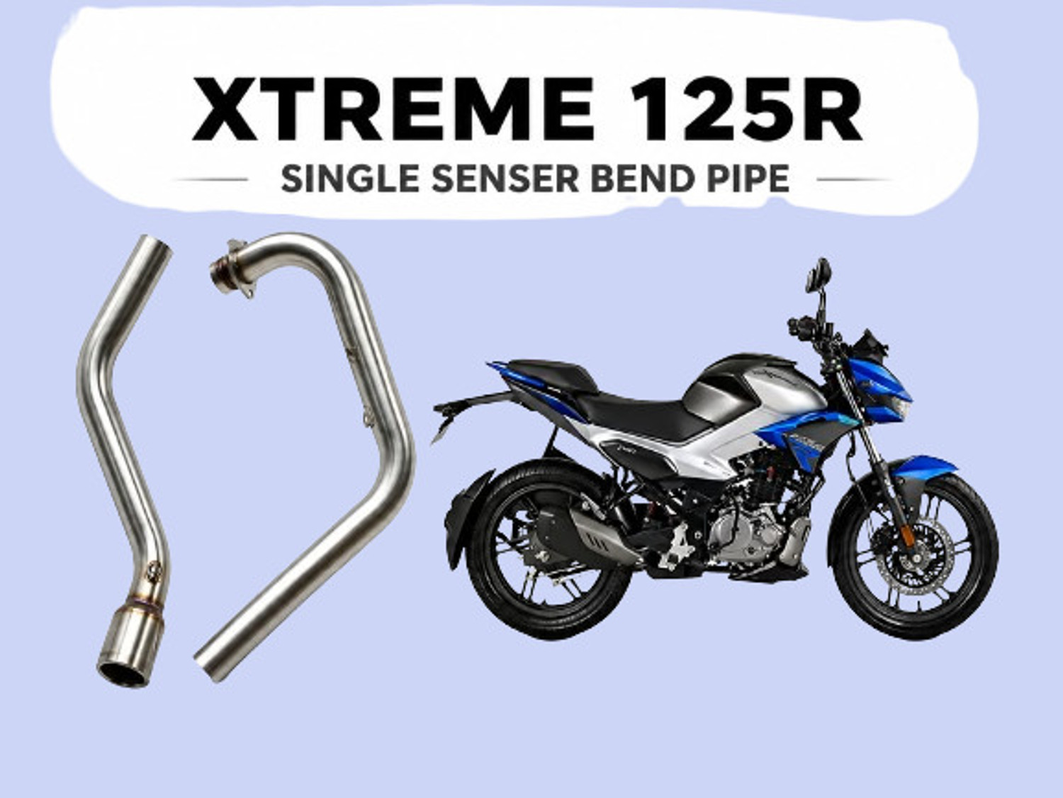 Image of RIDEFURIOUSPERFORMANCE Xtreme 125R Single Sensor Bend Pipe Performance Series Hero NA Full Exhaust System
