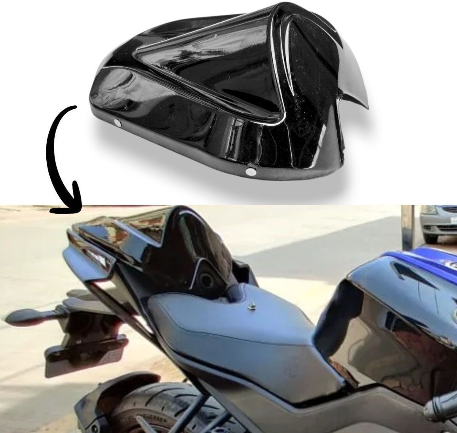 Image of AOWBIKES R15 V3 /V4 Seat Cowl Black Color Bike Fairing Kit
