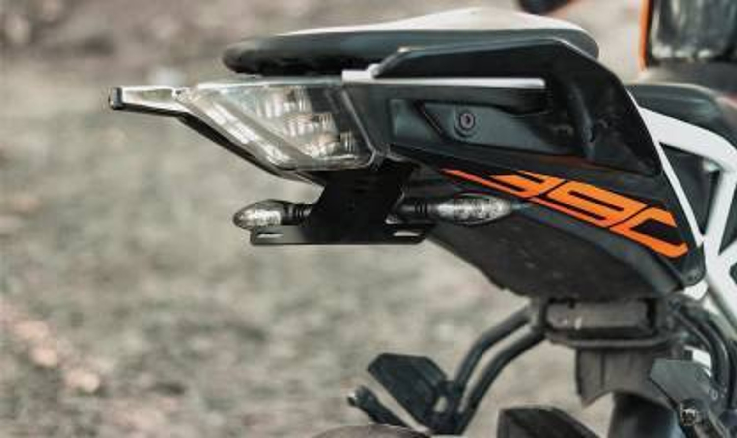 Image of Durior Orignel Tail Tidy /Fender Eliminator for KTM Duke 125 | 200 [bs6] | 250 | 390 Bike Number Plate (Stainless Steel 10 cm x 8 cm)